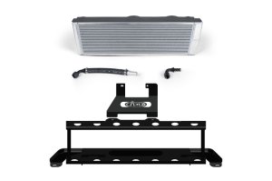 Ford F-150 Raptor R Performance Heat Exchanger - Addictive Desert Designs - High-Mount - Hammer Black Powder-Coated Steel Frame with Raw Aluminum Core - `23-`26